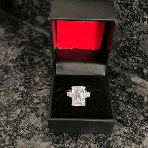 Sterling Silver 12.37 CTTW Cubic Zirconia Ring